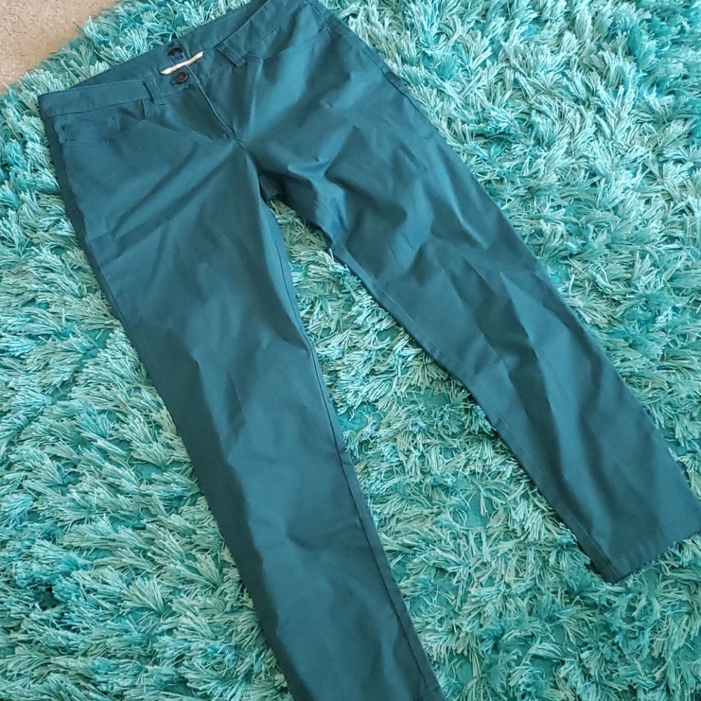 women's sz 2 green brooks Brothers red fleece pant